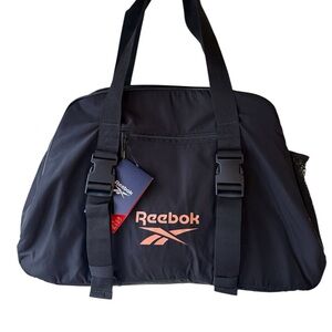 Reebok Black Duffel Bag with Red Logo